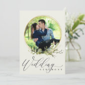 LEAFENFOLIAGE WATERCOLOR FOTO OVERLAY WEDDING EINLADUNG (Stehend Vorderseite)