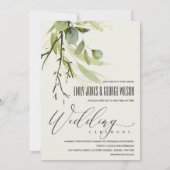 LEAFENFOLIAGE WATERCOLOR FOTO OVERLAY WEDDING EINLADUNG (Rückseite)