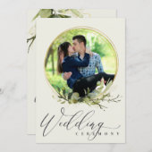 LEAFENFOLIAGE WATERCOLOR FOTO OVERLAY WEDDING EINLADUNG (Vorne/Hinten)