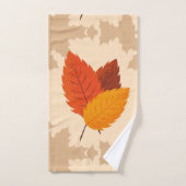 Leaffall Muster Bright Colors Yellow Orange Badhandtuch Set (Handtuch)