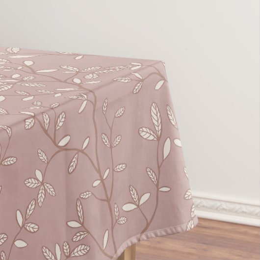Leafline Spread Dusty Rose Weiche Tonerde Tischdecke (Beispiel)