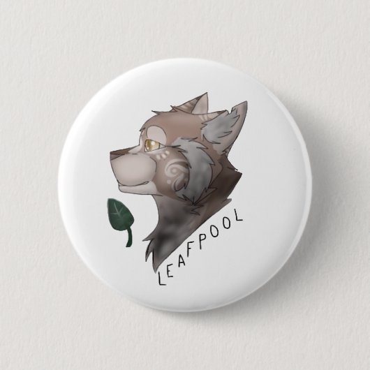 Leafpool Krieger-Katzen-Button Button (Vorderseite)