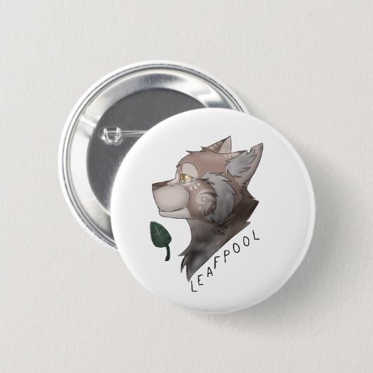 Leafpool Krieger-Katzen-Button Button (Vorne & Hinten)