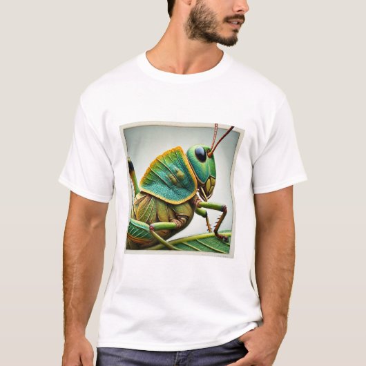 Leafrolling grasshopper 050824IREF238 - Watercolor T-Shirt (Vorderseite)