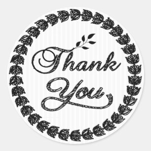 Leafs Wreath Runder Aufkleber