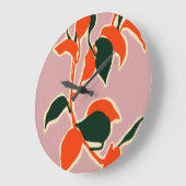 Leafy Abstraction Große Wanduhr (Winkel)