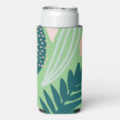 Leafy Art Muster Green Selters Dosenkühler (Seltzer Rückseite)