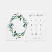 Leafy Baby Milestone Blanket Fleecedecke (Vorderseite (Horizontal))