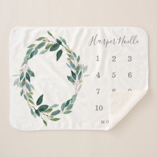 Leafy Baby Milestone Sherpadecke