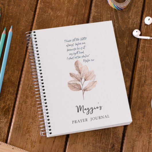 Leafy Bible Verse Prayer Journal Notizblock