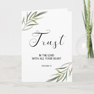 Leafy Bible Verse Vielen Dank für Ihre geklappte K Dankeskarte