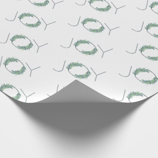 Leafy Blue Joy Kranz Weihnachten/Feiertag Geschenkpapier (Ecke)