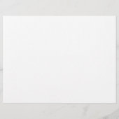 Leafy Blüh White Tri-Fold Hochzeitsprogramm (Rückseite)