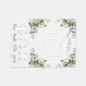 Leafy Botanical Corners Monthly Baby Milestone Fleecedecke (Vorderseite (Horizontal))