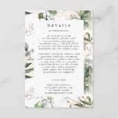 Leafy Botanical Eukalyptus Elegant Grüne Moss Begleitkarte (Vorderseite)