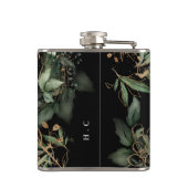 Leafy Botanical Eukalyptus Moderne Grünanlage Zwei Flachmann (Rückseite)