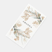 Leafy Botanical Eukalyptus Moderne Grünanlage Zwei Serviette (Ecke)