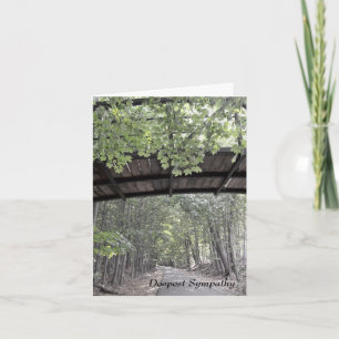 Leafy Bridge Sympathy Card Karte