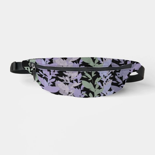 Leafy Creeping Vine Drawing Pattern With Pastels Bauchtasche (Vorderseite)