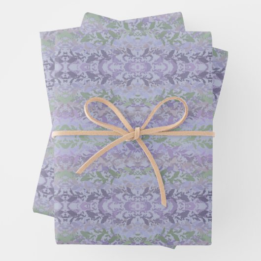 Leafy Creeping Vine Drawing Pattern With Pastels Geschenkpapier Set (Beispiel)