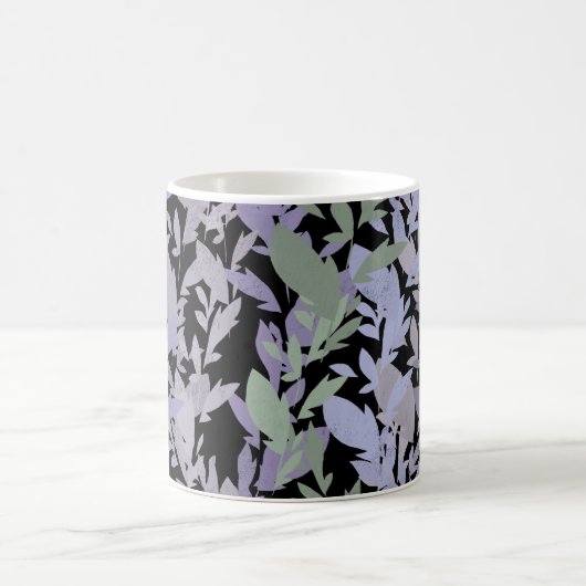 Leafy Creeping Vine Drawing Pattern With Pastels Kaffeetasse (Mittel)
