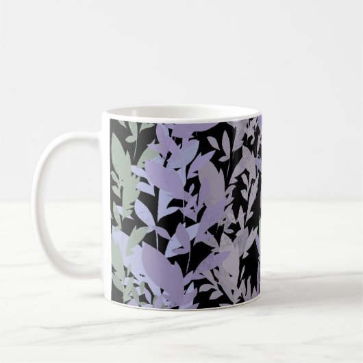 Leafy Creeping Vine Drawing Pattern With Pastels Kaffeetasse (Links)