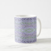 Leafy Creeping Vine Drawing Pattern With Pastels Kaffeetasse (VorderseiteRechts)