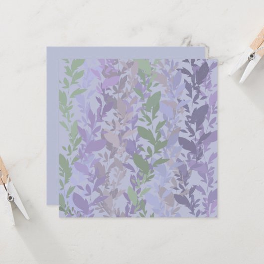 Leafy Creeping Vine Drawing Pattern With Pastels Karte (Vorderseite/Rückseite Beispiel)