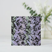 Leafy Creeping Vine Drawing Pattern With Pastels Karte (Stehend Vorderseite)
