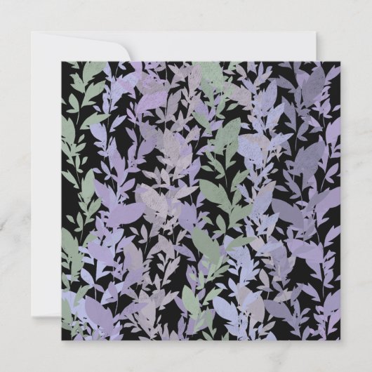 Leafy Creeping Vine Drawing Pattern With Pastels Karte (Vorderseite)