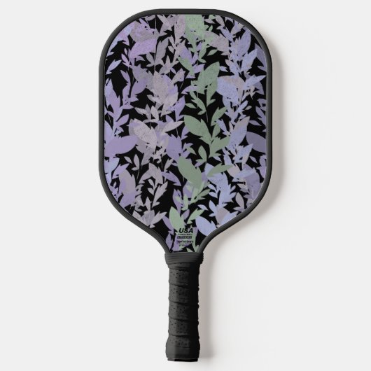 Leafy Creeping Vine Drawing Pattern With Pastels Pickleball Schläger (Rückseite)