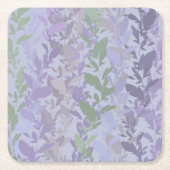 Leafy Creeping Vine Drawing Pattern With Pastels Rechteckiger Pappuntersetzer (Vorderseite)
