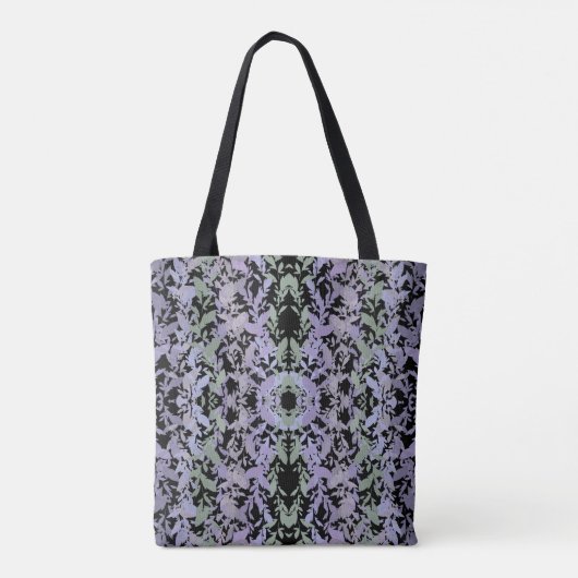 Leafy Creeping Vine Drawing Pattern With Pastels Tasche (Rückseite)