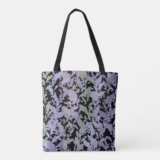 Leafy Creeping Vine Drawing Pattern With Pastels Tasche (Rückseite)