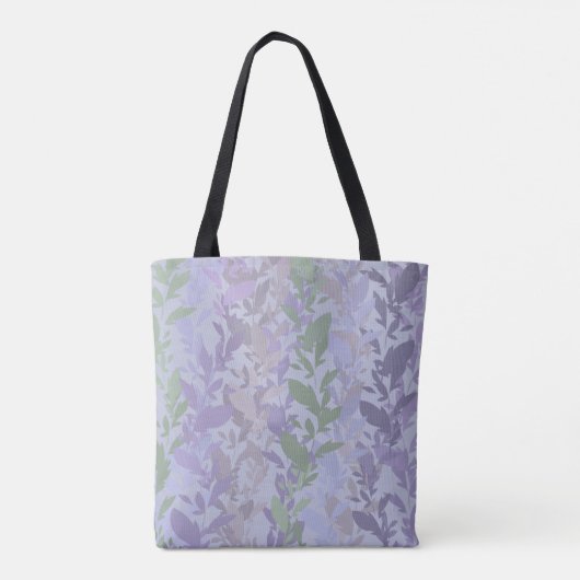 Leafy Creeping Vine Drawing Pattern With Pastels Tasche (Rückseite)
