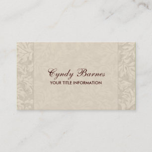 Leafy Damask Business Card Visitenkarte