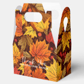 Leafy Delights Fall Baby Dusche laden Geschenkschachtel (Geöffnet)