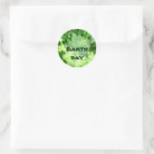 Leafy Earth Day Runder Aufkleber (Tasche)