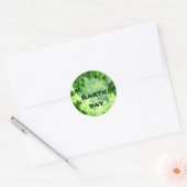 Leafy Earth Day Runder Aufkleber (Umschlag)