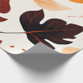 Leafy Elegance: Autumnal Soft Hues Geschenkpapier (Ecke)