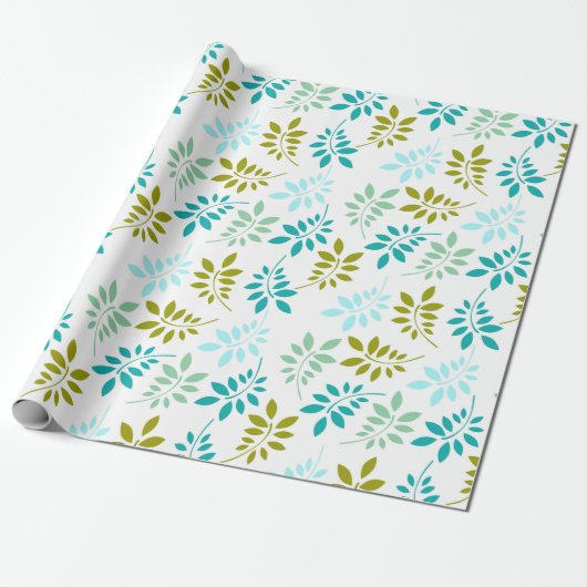 Leafy Elegance über das Umblättern von ZazzleWrapM Geschenkpapier (Ungerollt)