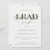 Leafy Fern Succulent Fauna Foto Abschluss laden Dankeskarte (Vorderseite)