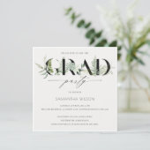 Leafy Fern Succulent Fauna Foto Abschluss laden Dankeskarte (Stehend Vorderseite)