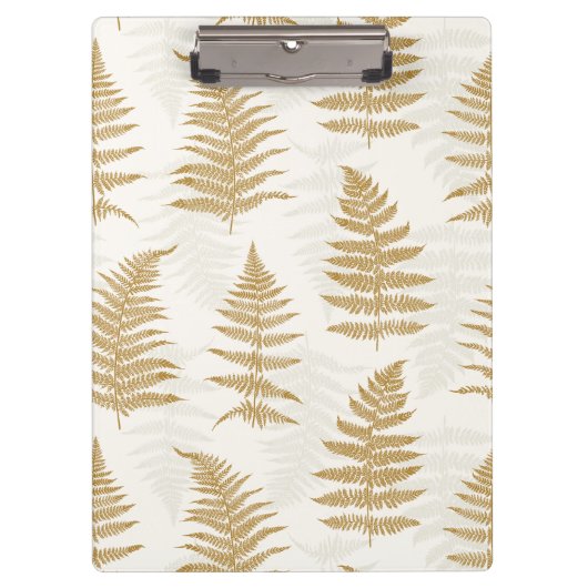 Leafy Focus Warm Neutral Klemmbrett (Vorderseite)