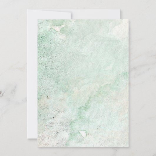 Leafy Frame Eukalyptus Greenerity Wedding Einladung (Rückseite)