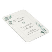 Leafy Gender Neutral Baby Shower Einladung Magnet (Rechte Seite)