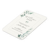 Leafy Gender Neutral Baby Shower Einladung Magnet (Linke Seite)