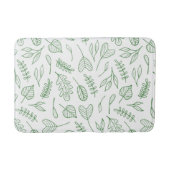 Leafy Green auf weißem Hintergrund Badematte (Vorderseite)
