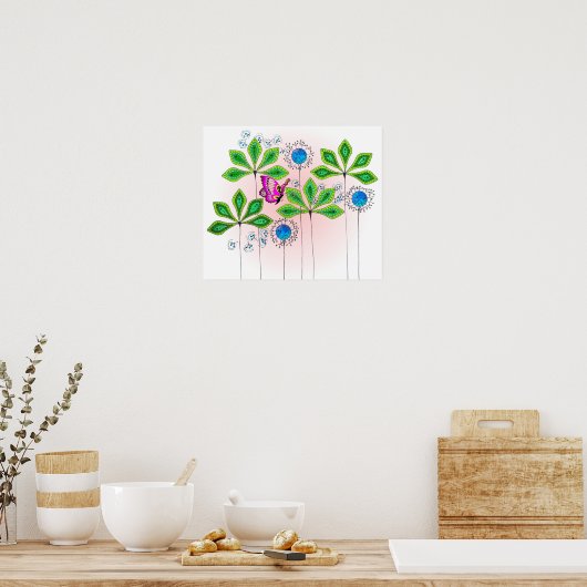 Leafy Green_Butterfly Poster (Küche)