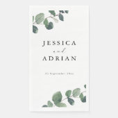 Leafy Green Elegance Wedding Serviette (Vorderseite)